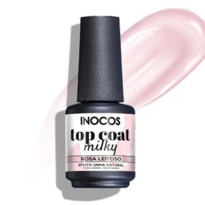 Top Coat Milky Rosa Leitoso 15ml INOCOS - Image 1