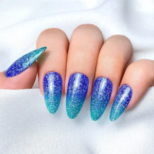 Verniz Gel Inocos Azul Glitter Jazz GP349 - Image 2