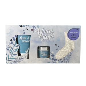 TREFFINA WINTER CHARM BATH GIFTSET + SOCKS - Image 1