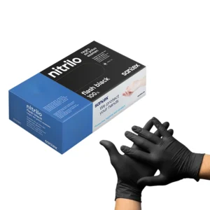 Luvas Pretas Nitrilo S 100uni - Image 1
