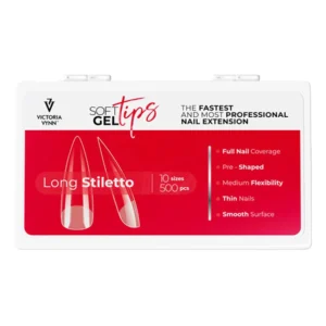 SOFT GEL TIPS LONG STILETTO 500UNI VV - Image 1