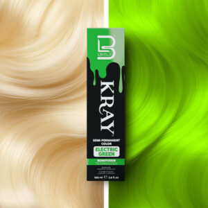 SEMI-PERMANENT COLOR ELECTRIC GREEN KRAY 100ML LEVEL3 - Image 2