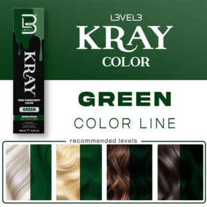 SEMI-PERMANENT COLOR GREEN KRAY 100ML LEVEL3 - Image 3