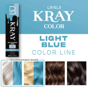 SEMI-PERMANENT COLOR LIGHT BLUE KRAY 100ML LEVEL3 - Image 3