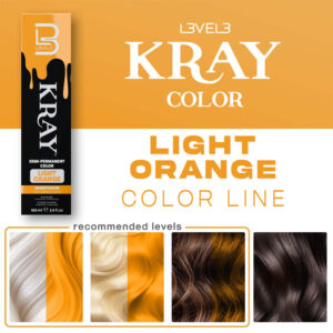 SEMI-PERMANENT COLOR LIGHT ORANGE KRAY 100ML LEVEL3 - Image 3