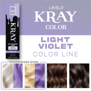 SEMI-PERMANENT COLOR LIGHT VIOLET KRAY 100ML LEVEL3 - Image 3