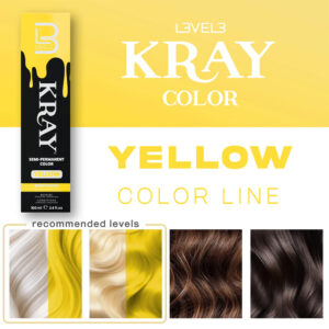 SEMI-PERMANENT COLOR YELLOW KRAY 100ML LEVEL3 - Image 3